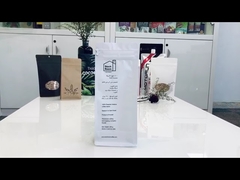 Aluminum Foil Flat Bottom Coffee Pouch Matte Printing Square Bottom 250g 500g 200 Microns